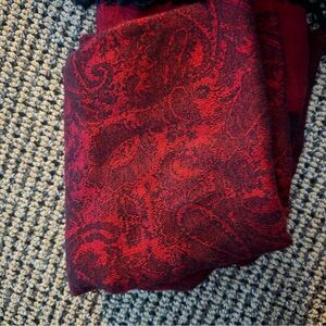 Elegant Red Paisley Scarf